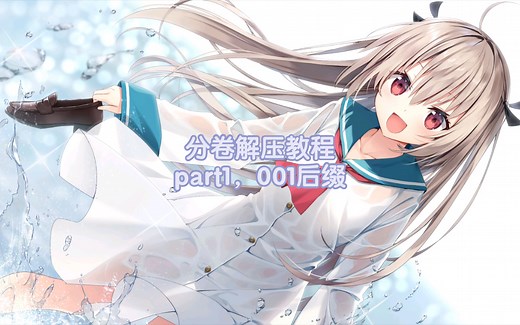 【分卷解压教程】part1，part2，part3… 001，002，003…