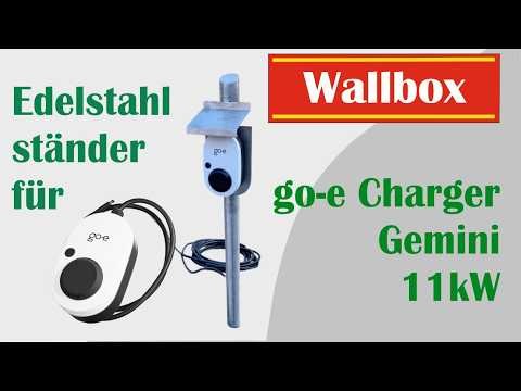 Wallbox zum Autoladen freistehend montieren – Wallbox-Ständer, Edelstahlständer selber bauen