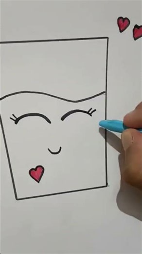 🥤 Cute Glass Coloring Tutorial 🎨 | Easy Aesthetic Coloring #shorts