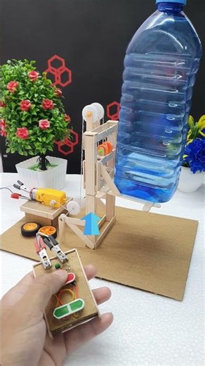 pully based elevator #shorts #science #project #dcmotor