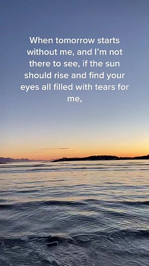 Poem for a Funeral: When Tomorrow Starts Without Me