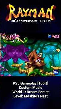 Rayman: 30th Anniversary Edition [PS5] - Moskito's Nest [2/5] - 100% Gameplay [Custom Music]