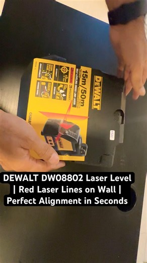DEWALT DW08802 Laser Level | Red Laser Lines on Wall | Perfect Alignment in Seconds