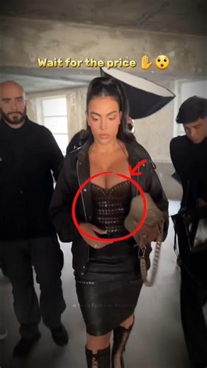 Georgina Rodriguez at Paris Fashion #georginarodriguez #shorts #dress