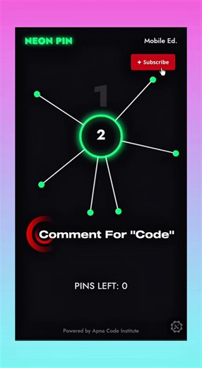 I Built the Most Addictive Game in JavaScript! 🎯 (Neon Pin) | Apna Code Institute #browsergame #css3