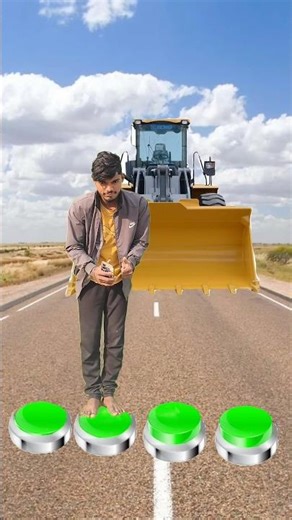 Red, yellow, green, purple button to tractor, jcb, roller truck new vfx vehiclenames#shorts