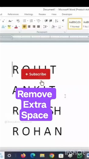 How to Remove Extra Space in MS Word File Solve Extra space in MS Word #msword #word #excel #shorts