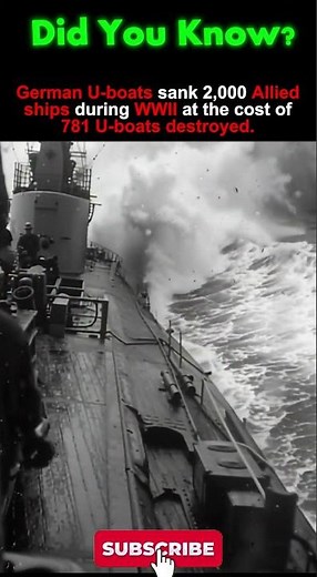 2,000 Ships Lost to U-Boats #UBoat #BattleOfTheAtlantic #NavalBattle #WW2Facts