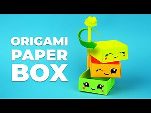 Kawaii portaoggetti origami fai da te | Lavoretti con la carta | DIY Papercraft