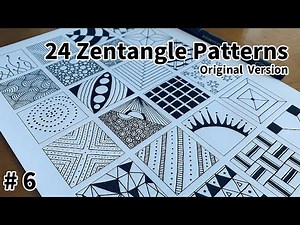 24 Zentangle Patterns | Tutorial Step by Step #6 | 24 Doodle Patterns | Original Version