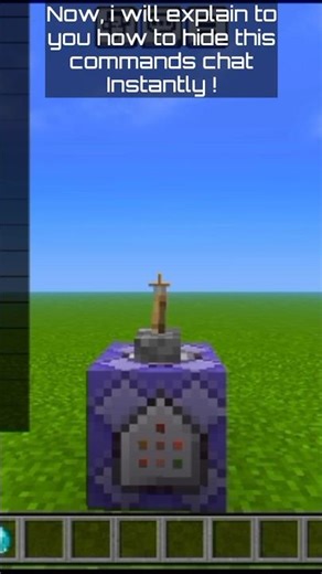 Hide commands INSTANTLY on MCPE #minecraft