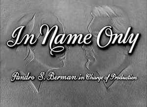Remembering Carole Lombard with Cary Grant in... In Name Only 1939 (Preview Clip) In Name Only is a 1939 romantic film starring Cary Grant, Carole Lombard and Kay Francis, directed by John Cromwell. It was based on the 1935 novel Memory of Love by Bessie Breuer. The fictional town it is based in, Bridgefield, Connecticut, is based on the town of Ridgefield, Connecticut. Plot Alec Walker (Cary Grant) puts up with a loveless marriage to Maida (Kay Francis) until he meets widow Julie Eden (Carole L