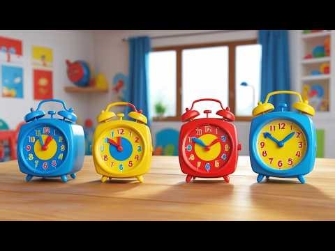 Three Little Toy Clocks Tick Tock Tick | Telling Time Song & Counting Rhyme