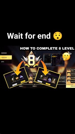 Free fire Trick 🔥 Prime level 8 without TopUp #freefireshorts #viralshort