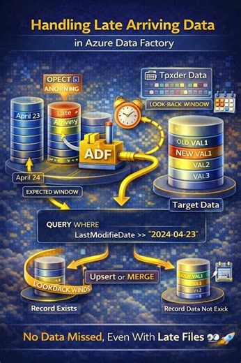 Handling Late Arriving Data in ADF (Azure Data Factory)