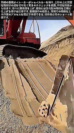 重機オペレーターが作る土の階段 #worker #process #excavator #construction #skill