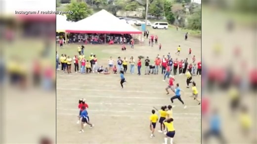 Olympic sprinter competes in race at son’s field day