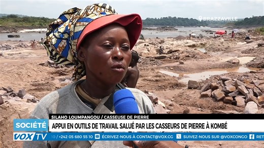 5.1K views · 101 reactions | Les casseurs de pierre à Kombé saluent l’appui en outils de travail qui renforce leurs capacités et améliore leurs conditions de vie et de travail. | Vox Congo | Facebook