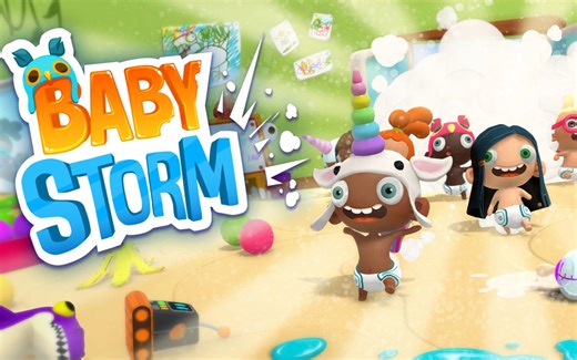 NO.183 情侣游戏实况"胡闹幼儿园" 多人合作带娃！真的头大......《baby storm》