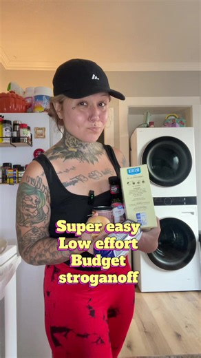I love a good meal that doesn’t require a lot of time or ingredients especially when cooking on a hot day 😮‍💨 let’s make something! #easyrecipe #budgeting #quickmeals #stroganoff