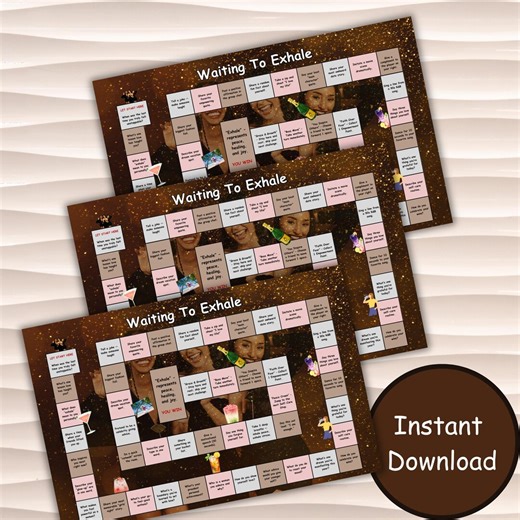 Editable Waiting to Exhale Ladies Night Game | Printable Girls Night Party Game | Editable Board Game Template | Instant Download - Etsy