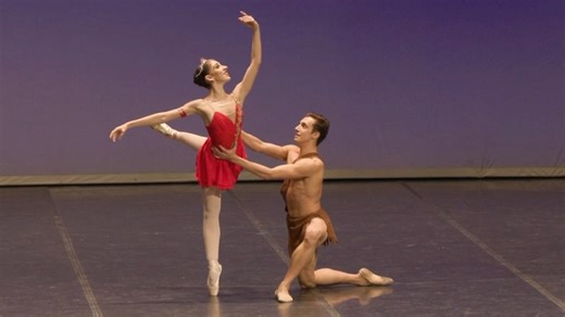 Happy #ThrowbackThursday!💃 Please enjoy this vibrant and charming performance of "Diana & Acteon" danced by Núria Fernandes (16) and Paolo Palumbo (18) from Conservatório Internacional de Ballet e Dança Annarella Sanchez (Portugal) at YGP Verona, where they won first place in the Pas de Deux category!❣️👏 | Youth America Grand Prix