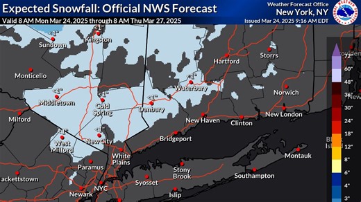 Hudson Valley weather: Possible snow expected for last week of March. See when