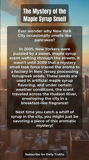 The Mystery of the Maple Syrup Smell