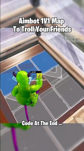 Aimbot 1v1 map to troll your friends 🤣 #fortnite #gaming #fyp
