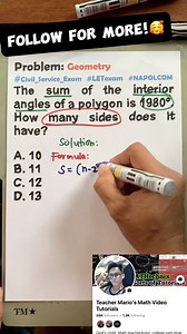 5.4K views · 54 reactions | Geometry Review‼️ #maths #CSEReview #LETReview #mathreview #CollegeEntranceTest #SAT | Math Teacher Mario | Facebook