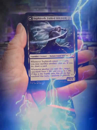 ⚔️🖤 SEPHIROTH HAS ENTERED THE BREAK! 🖤⚔️ We pulled Sephiroth, Fabled SOLDIER from Magic: The Gathering — FINAL FANTASY! 🔥 That artwork is absolutely insane — the silver hair, Masamune, and that dark atmosphere make this one a standout pull. 👀 💀 SEPHIROTH FACT: Before becoming the legendary villain we know, Sephiroth was considered SOLDIER’s greatest hero and a 1st Class SOLDIER. His discovery of the truth surrounding Jenova during the Nibelheim mission changed everything. And MTG captured h