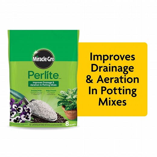 Miracle-Gro Perlite, 8 qt., Improves Drainage and Aeration in Potting Mixes