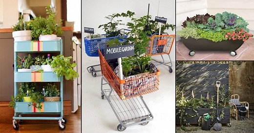 29 DIY Mobile Garden Ideas That Move