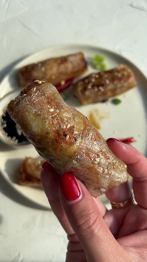 Delicious Crispy Baked Chicken Spring Rolls Recipe