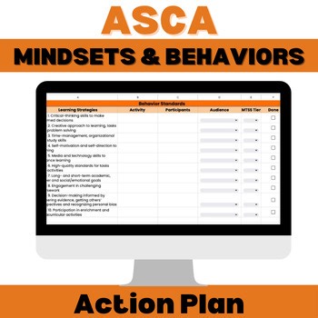 ASCA Student Standards Action Plan | Tier 1 & 2 Tracking