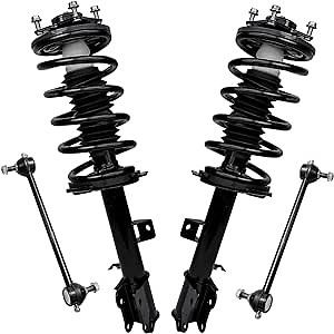 Detroit Axle - Front Struts Kit for Ford 2001 2002 2003 2004 Escape Mazda Tribute, 2 Struts w/Coil Spring Assembly 2 Sway Bar End Links Replacement Suspension Quick Install Ready Struts Shocks