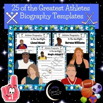 25 Greatest Athletes Biography Templates Research Project Activity