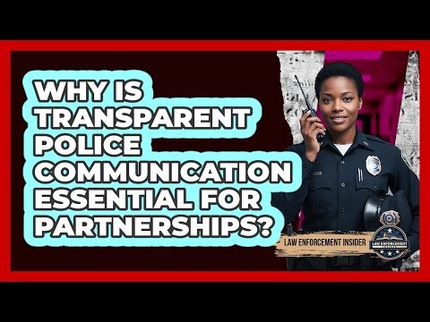 Why Is Transparent Police Communication Essential for Partnerships?