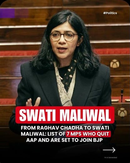 From Raghav Chadha to Swati Maliwal: List of 7 MPs Who Quit AAP and Are Set to Join BJP