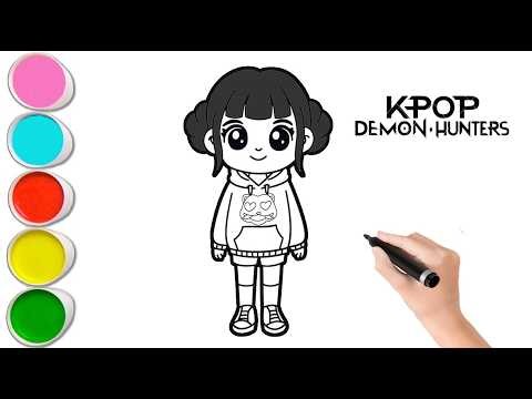 Zoey KPop Demon Hunters Drawing for Beginners || KPop Demon Hunters