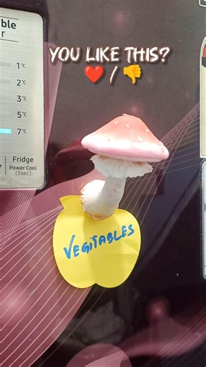 Clay Mushroom Fridge Magnet 🍄 | DIY Clay Art #shorts
