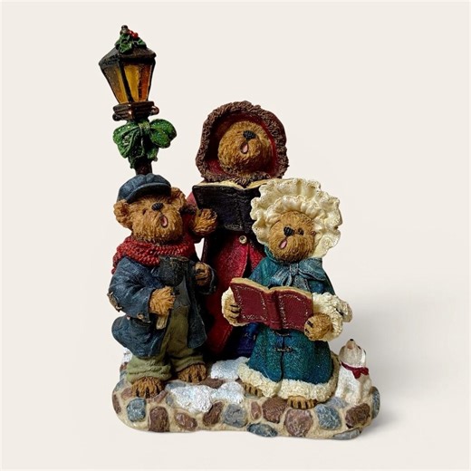 Boyds Bears Bearstone Victoria Anne With Stuart & Abigail Figurine – Vintage Teddy Bear Collectible, Boyds Bear Statue, With Light - Etsy