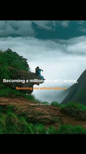 Build wealth, but do it with principles.Win, but don’t lose yourself in the process