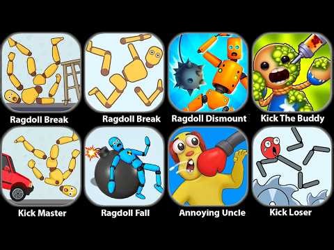 Ultimate Fun Gameplay : Ragdoll Break,Kick the Buddy,Annoying Uncle Punch,Kick Loser,Ragdoll Game