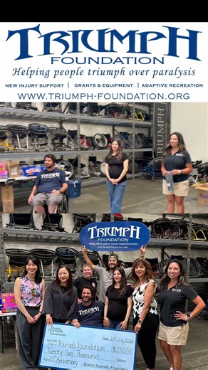 Triumph Foundation Receives $25,000 Grant from Boston Scientific Foundation! 💙