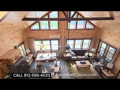 22 MINS APPALACHIAN CABIN TOUR, AMISH BUILT MODULAR CABINS THAT SHIP NATIONWIDE