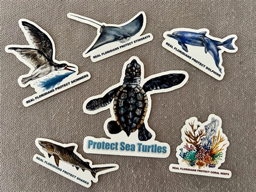 Real Floridians Protect Wildlife Sticker Collection #1 - Etsy