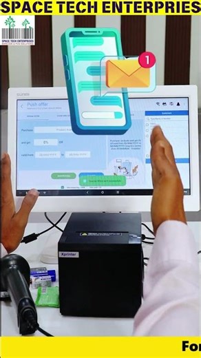 Customer Pffer & Push Offer in Snapbizz Billing Software | Android Touch Machine Sunmi D2 & Scanner.