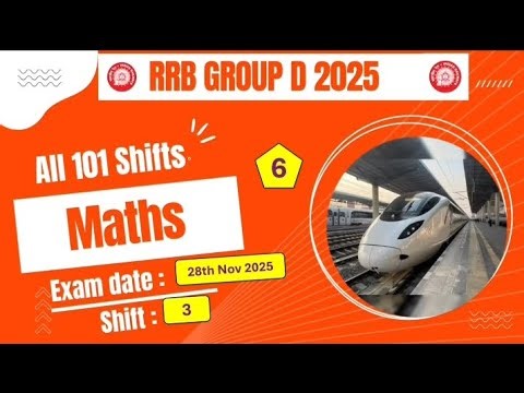 RRB GROUP D 2025 || MATHS SOLUTIONS WITH CONCEPT + SHORTCUTS || 28th Nov 2025 || Shift 3