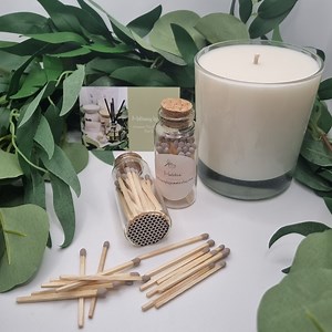 Glass Matchstick Bottle With Grey-tip Matches | Cork Lid | Approx. 30 Safety Matches | Decorative & Functional - Etsy UK